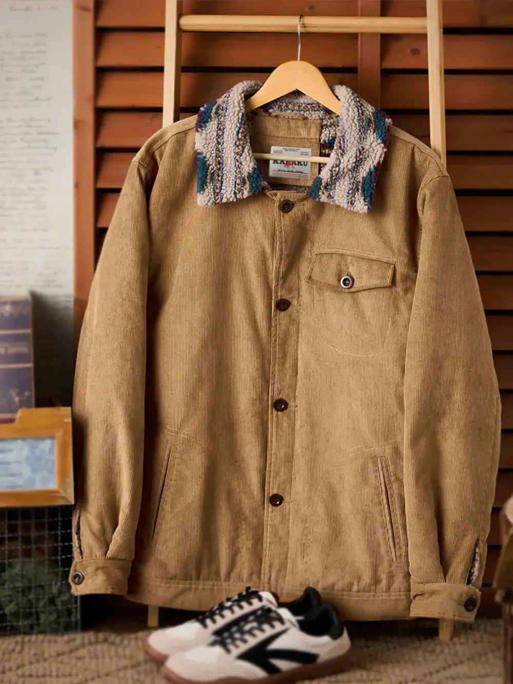 Men's Corduroy Fleece Lined Tailored Jacket