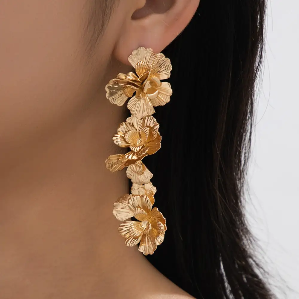 Vintage Statement Flower Earrings