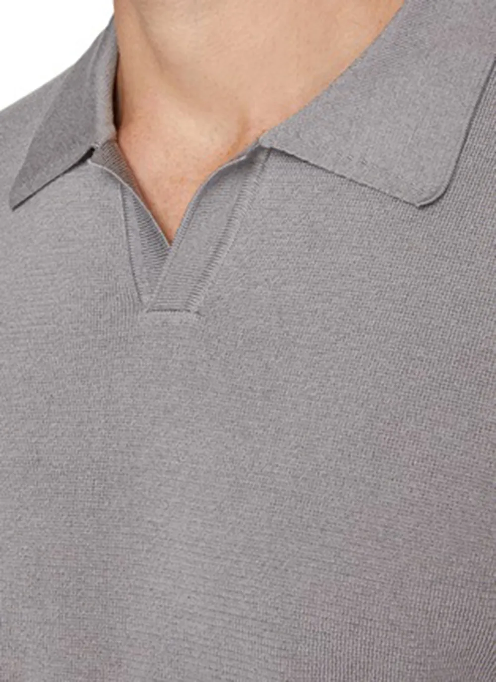 Basic Breathable Minimalist Style Grey Polo Shirt
