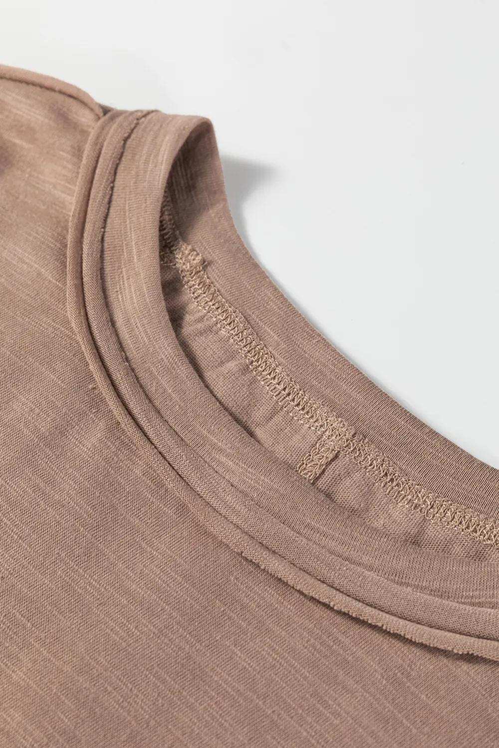 Light Beige Sheer Lace Patchwork Tee