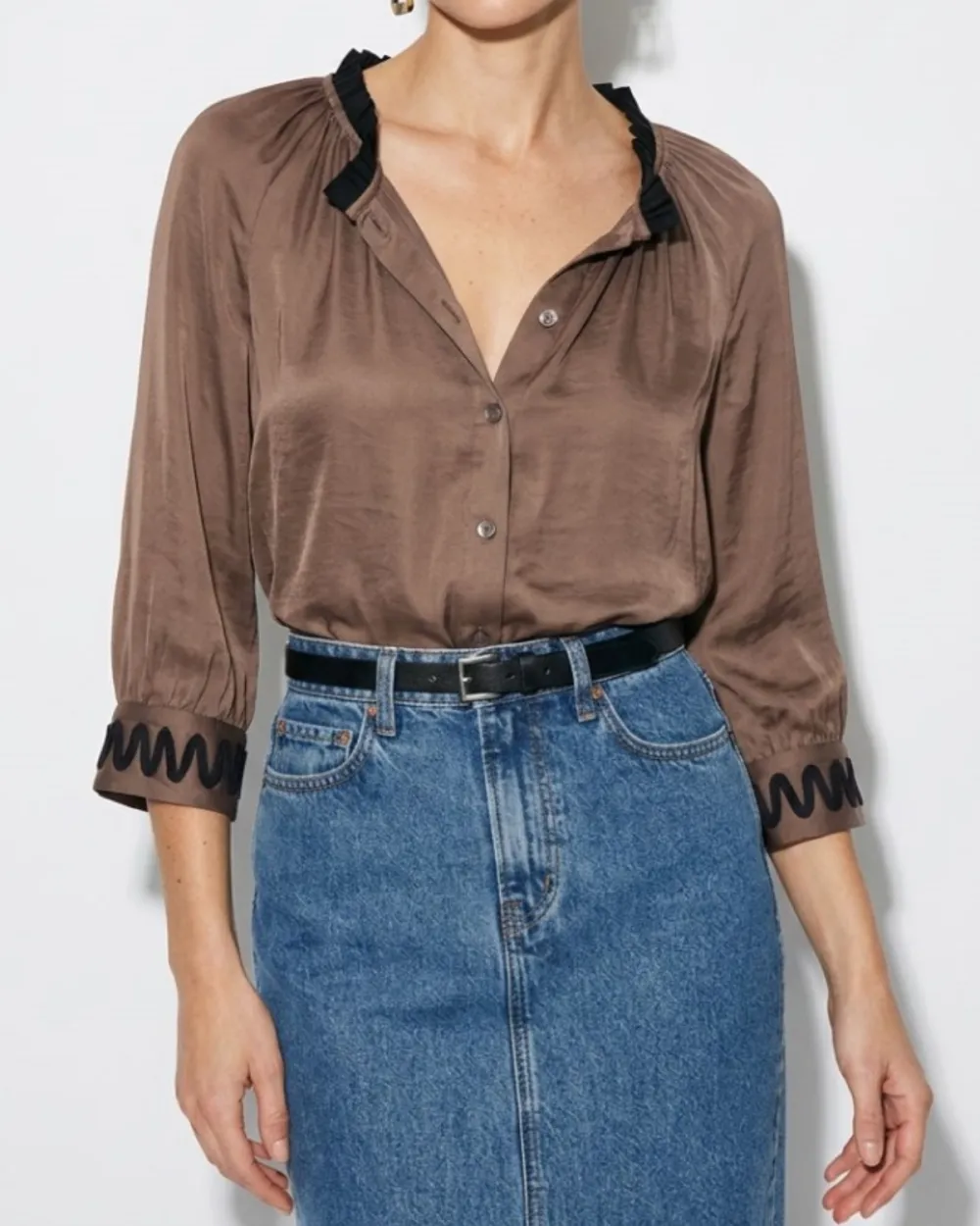 Abstract Applique Blouse