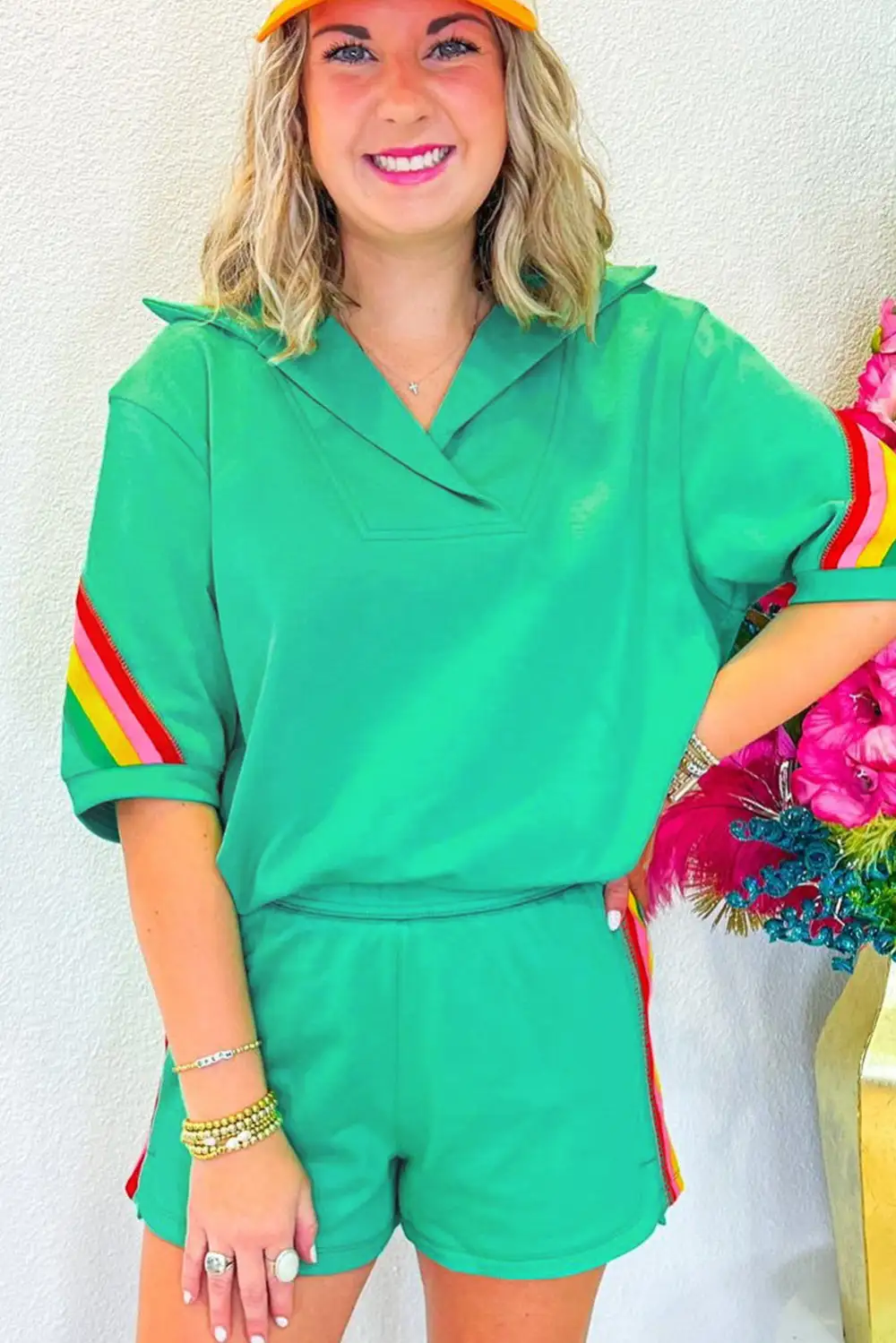 Sleeve Shorts Relaxed Shorts Lounge Set Shape