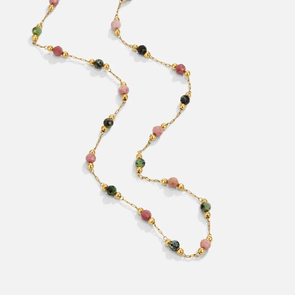 Adjustable Stone Bead Necklace