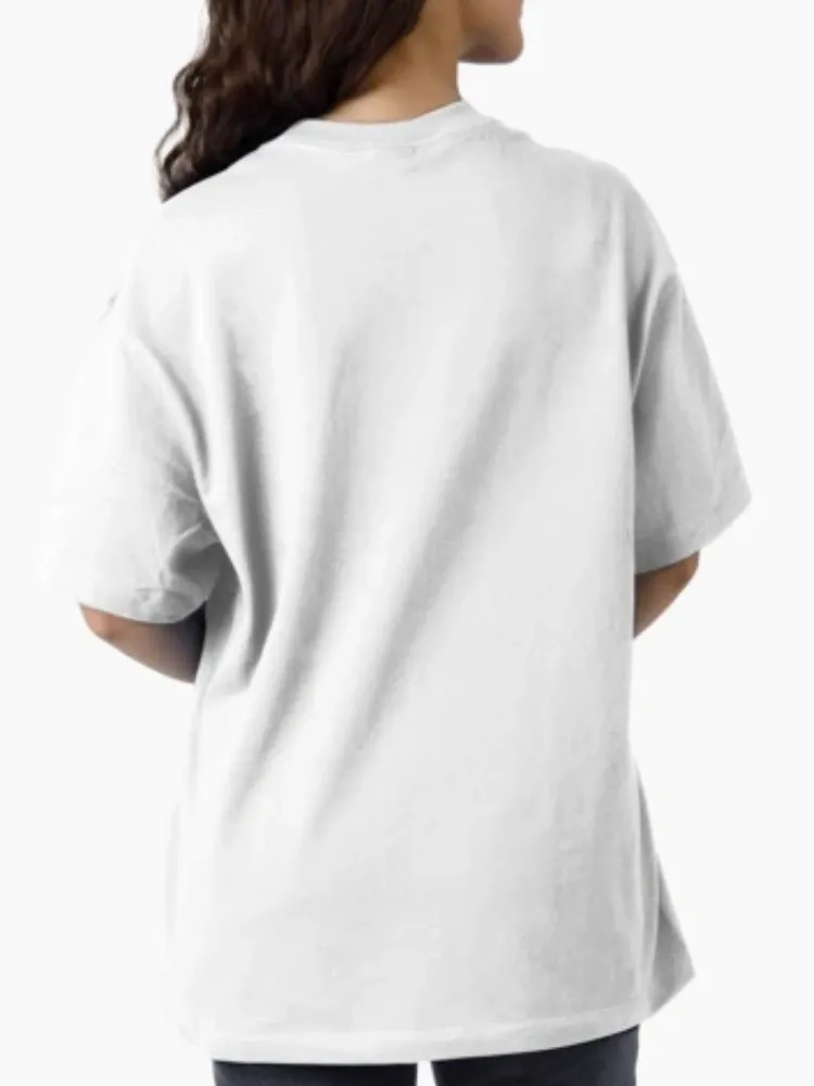 Women's Oil Painting Print Round-neck Short-Sleeve T-Shirt