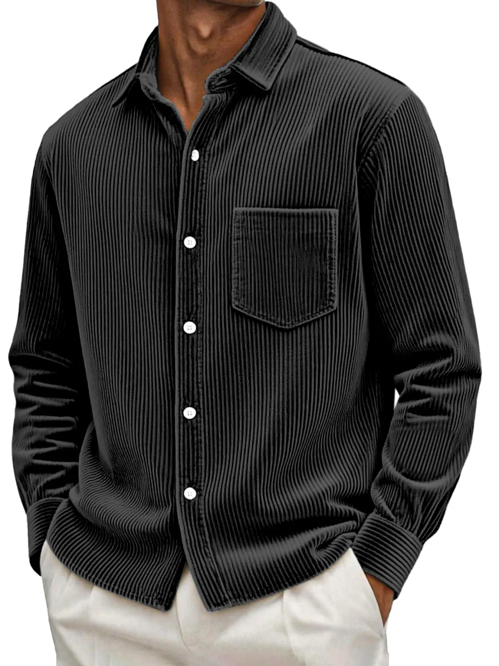 Relaxed Corduroy Pocket Shirt