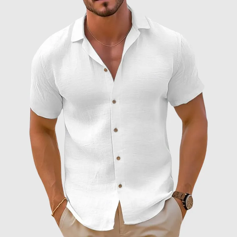 Linen Short Sleeve Button Shirt