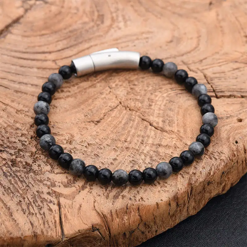 Turquoise Glitter Stone Tiger Eye Bracelet