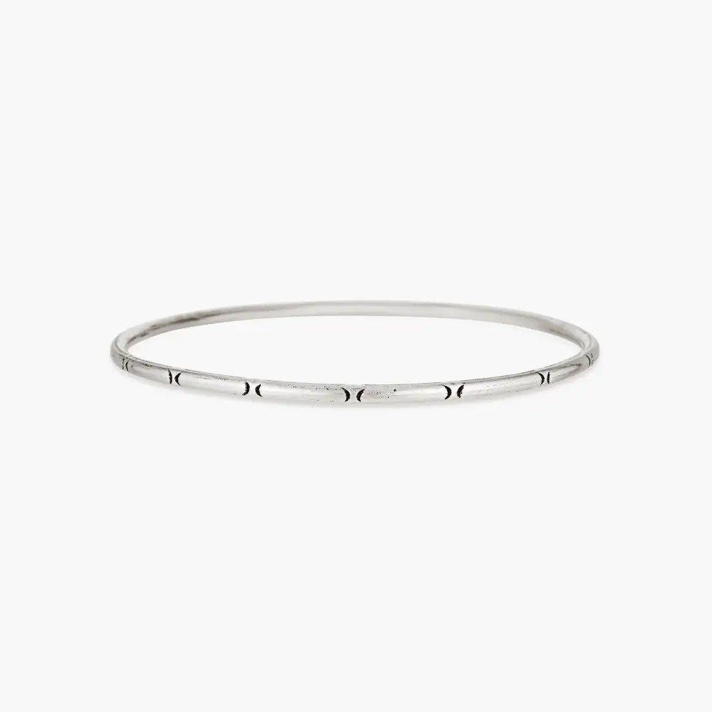 Sun Earth Hill Tribe Silver Bangle