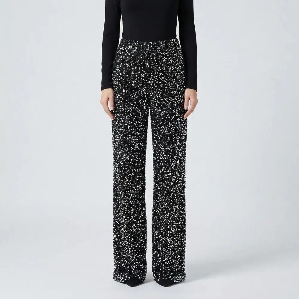 Wide Leg Sequin Full