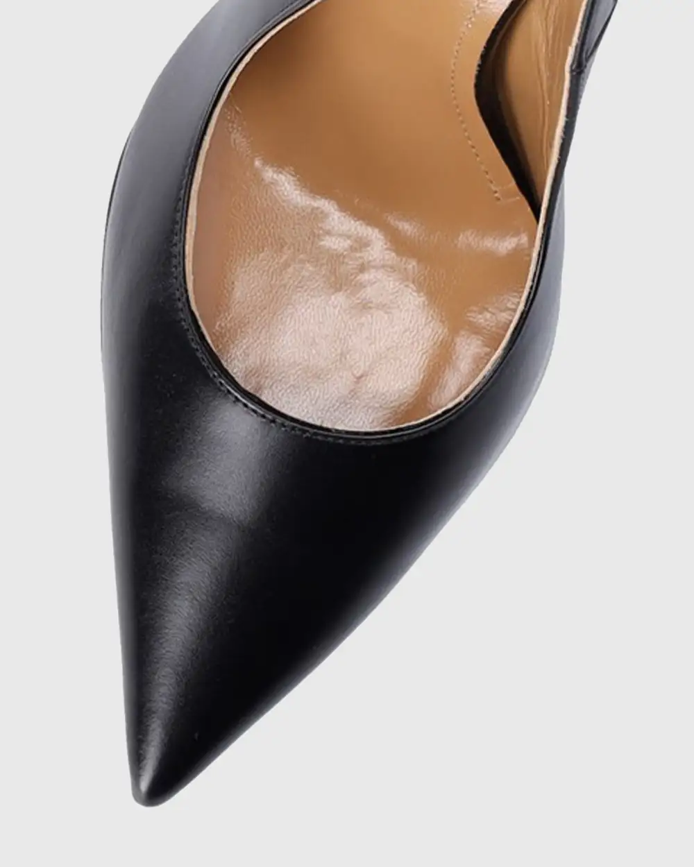 Flower Heel Leather Slingback Pumps