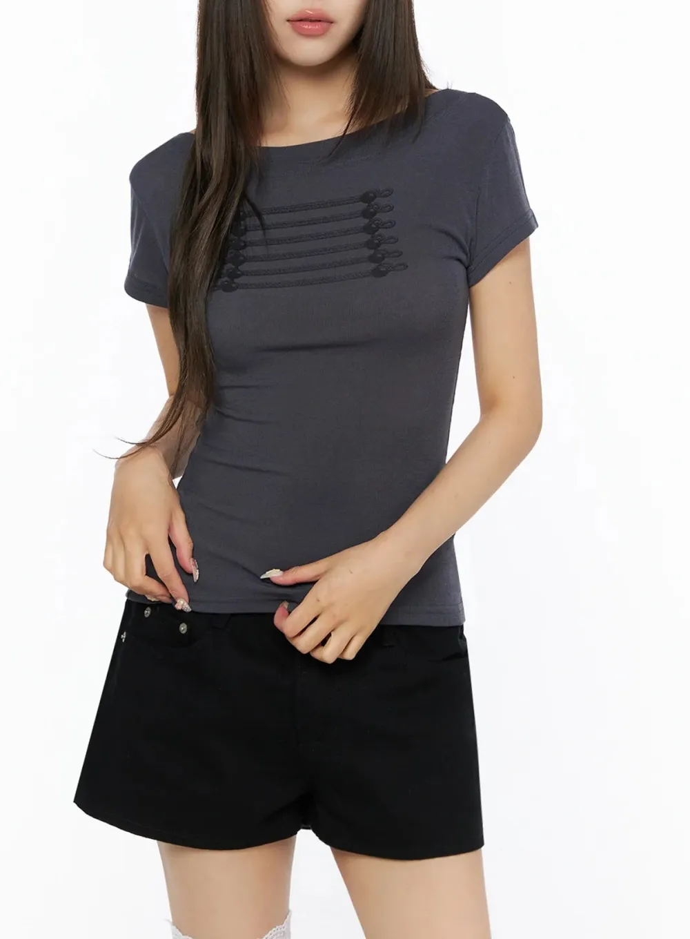 Boat Neck Short Sleeve Tee