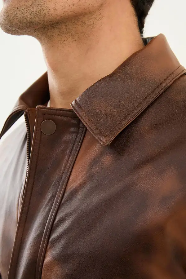 Modern Leather Refined Casual Jacket