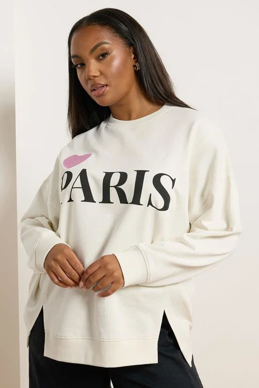 Cream 'Paris' Heart Sweatshirt detail 1