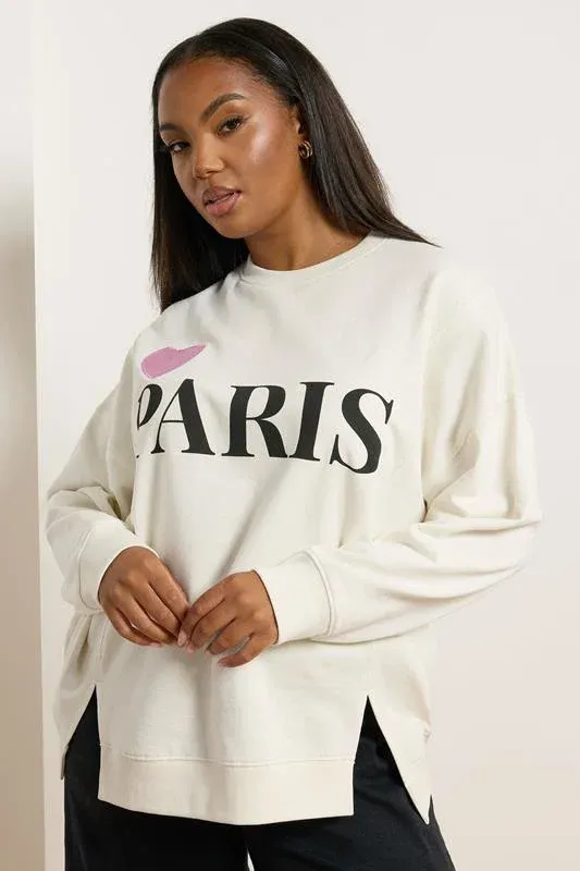 Cream 'Paris' Heart Sweatshirt