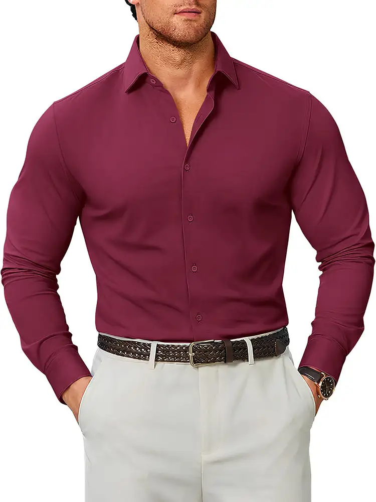 Smooth Weave Formal Cut Dress Shirt