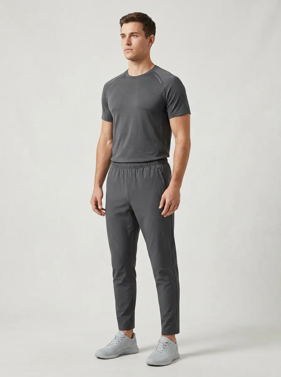 Men's Perforated Printed Sports Set