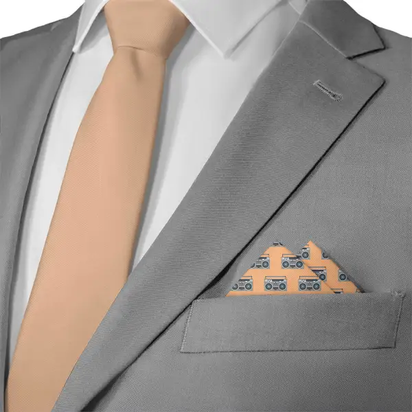 Understated Refined Novelty Retro Pocket Square
