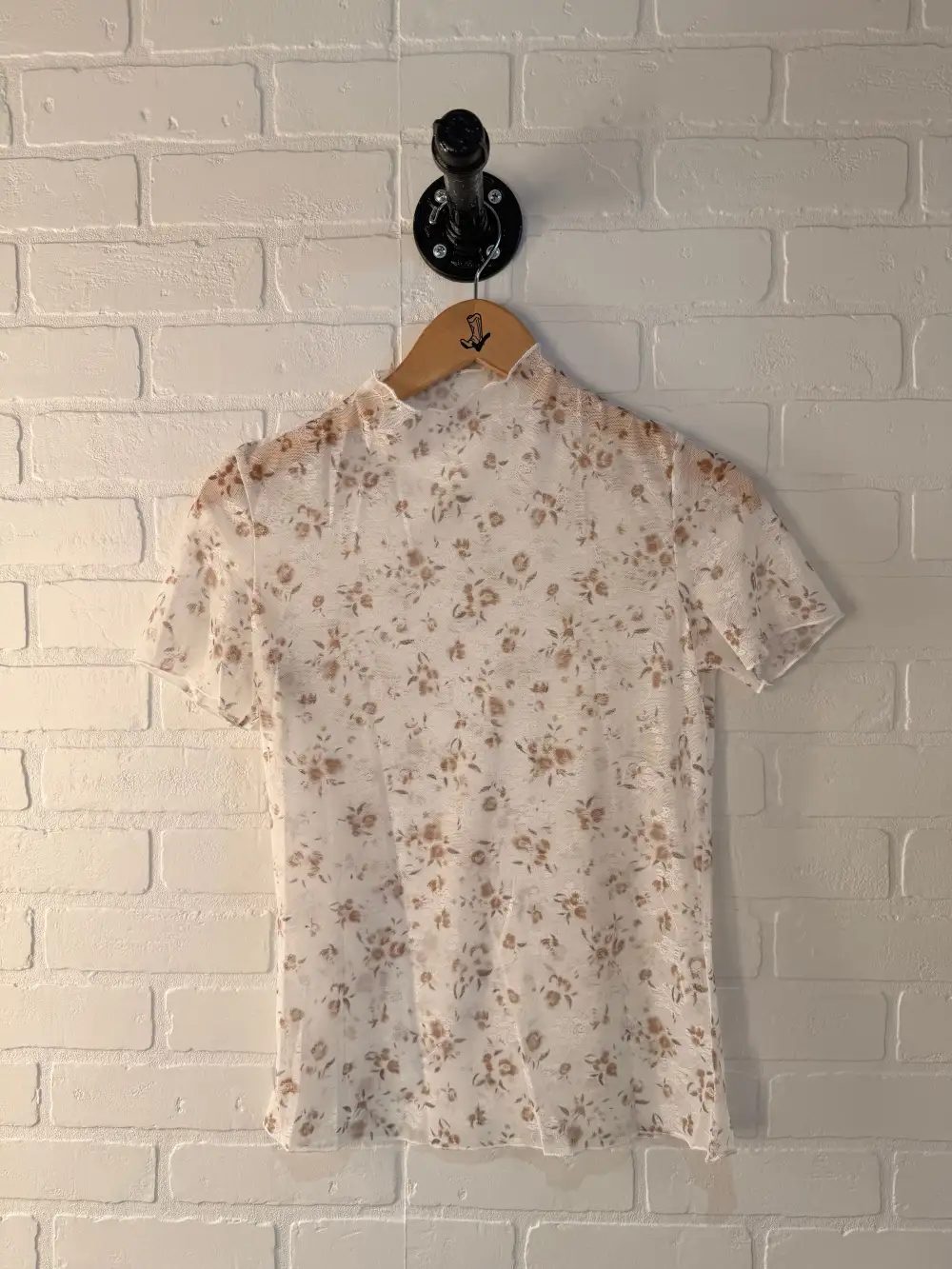 Floral Lace Mock Neck Top
