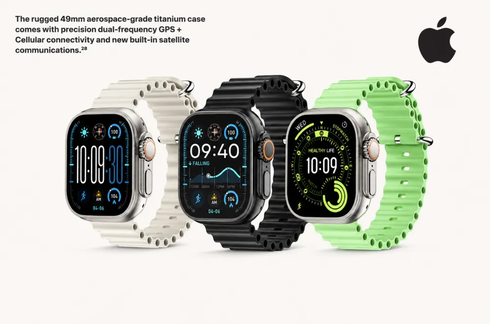 Apple Watch Ultra 3 GPS + Cellular — 49mm Titanium Case with Ocean Band