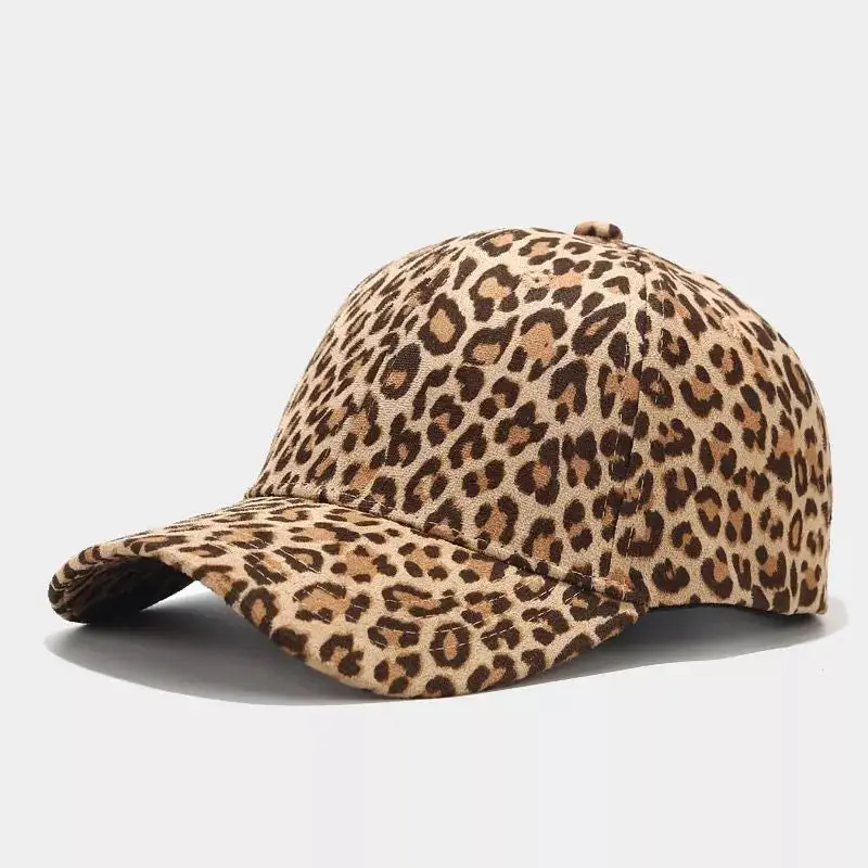 Leopard Print Cotton Baseball Cap