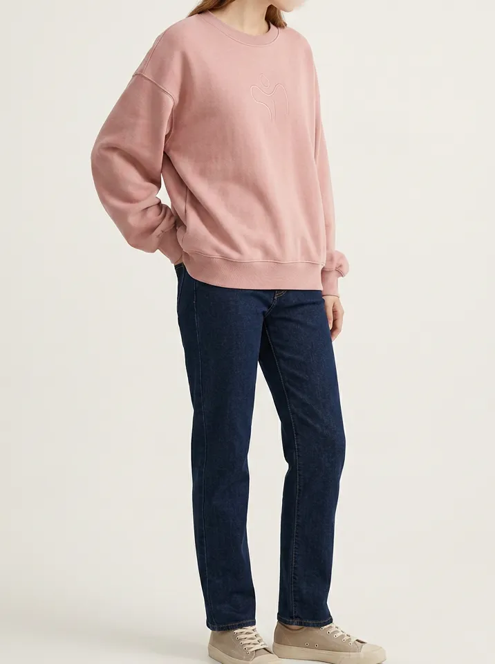 Women's Minimalist Abstract Line Art Printed Sweatshirt