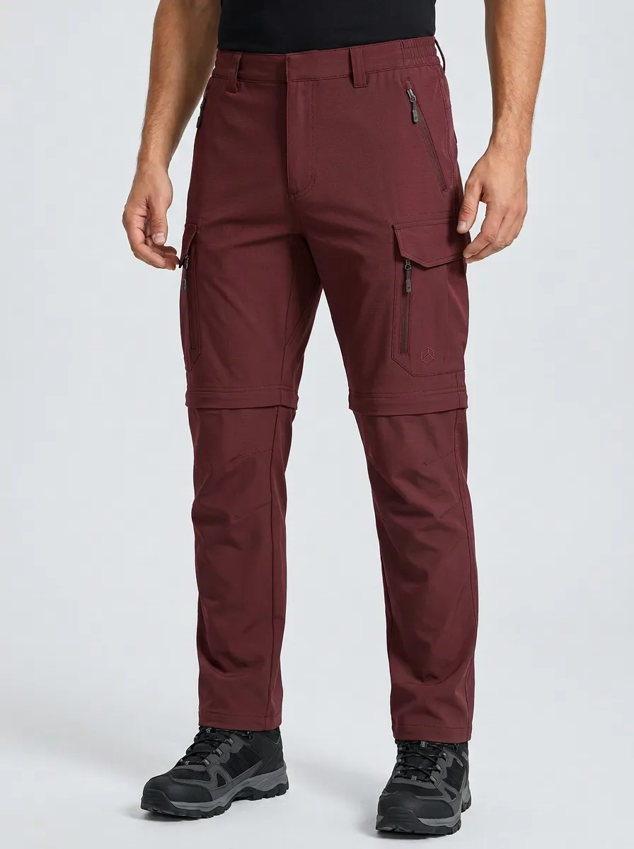 Men's Canyon All-Terrain Multi-Pocket Waterproof Zip-Off Tactical Cargo Pants