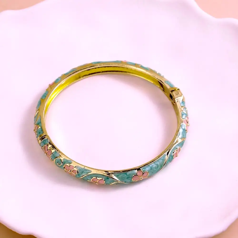 Bohemian Enamel Floral Vintage Fashion Bangle