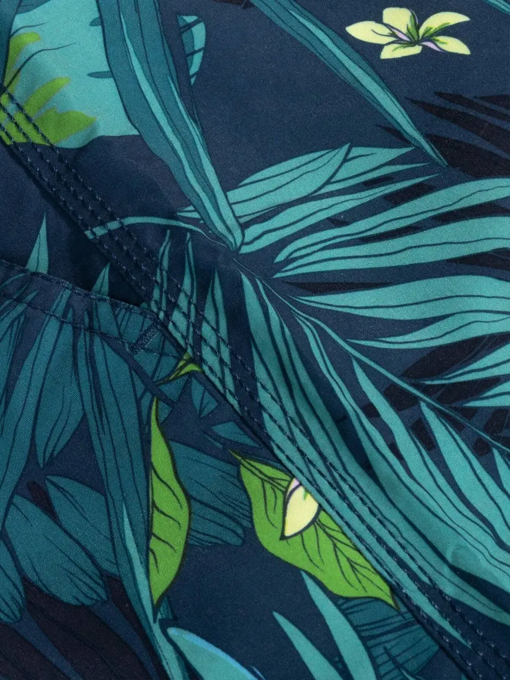 Men's Pocket Tropical Print Swim Trunks