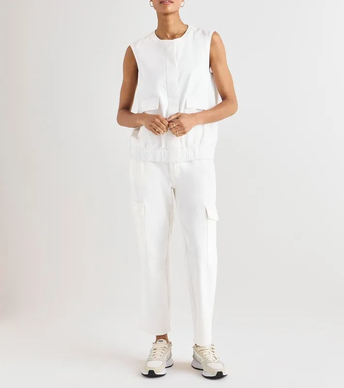 Clean Poplin Vest Jacket