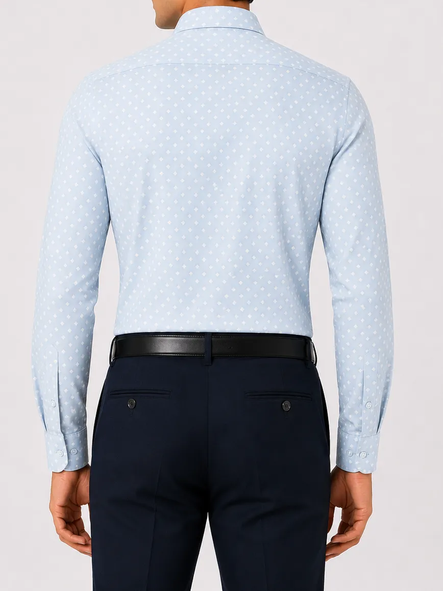 Weekend Slim Fit Printed Classic Men's Formal Shirt