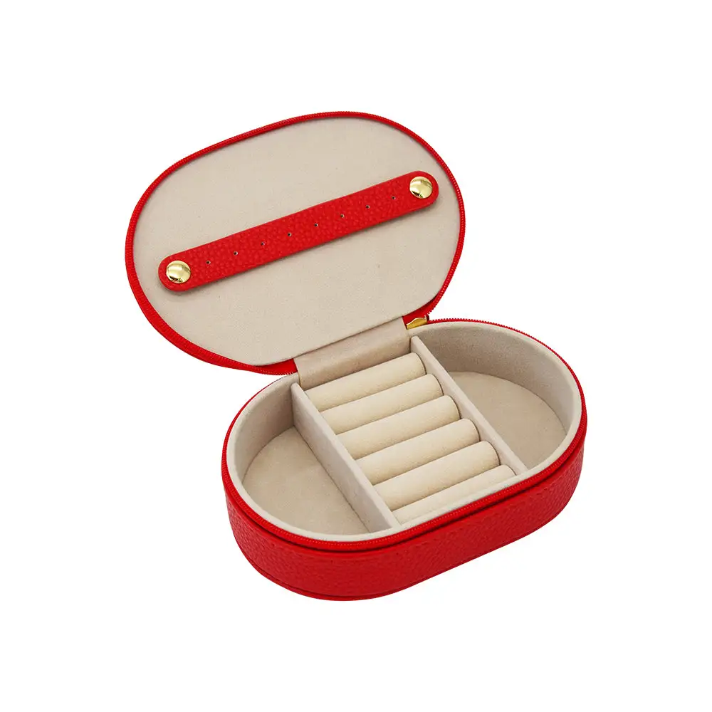 Oval Travel Jewelry Case