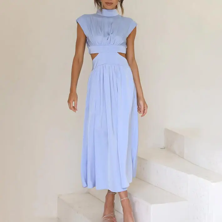  Cutout Waist Midi Dress
