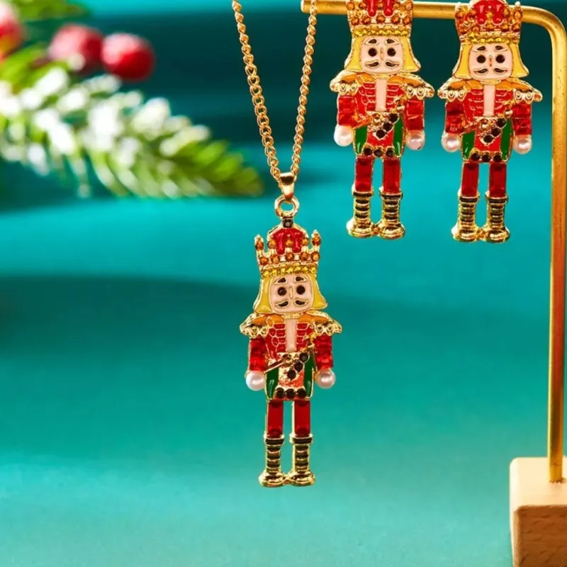 18K Gold-plated Nutcracker Pendant Necklace