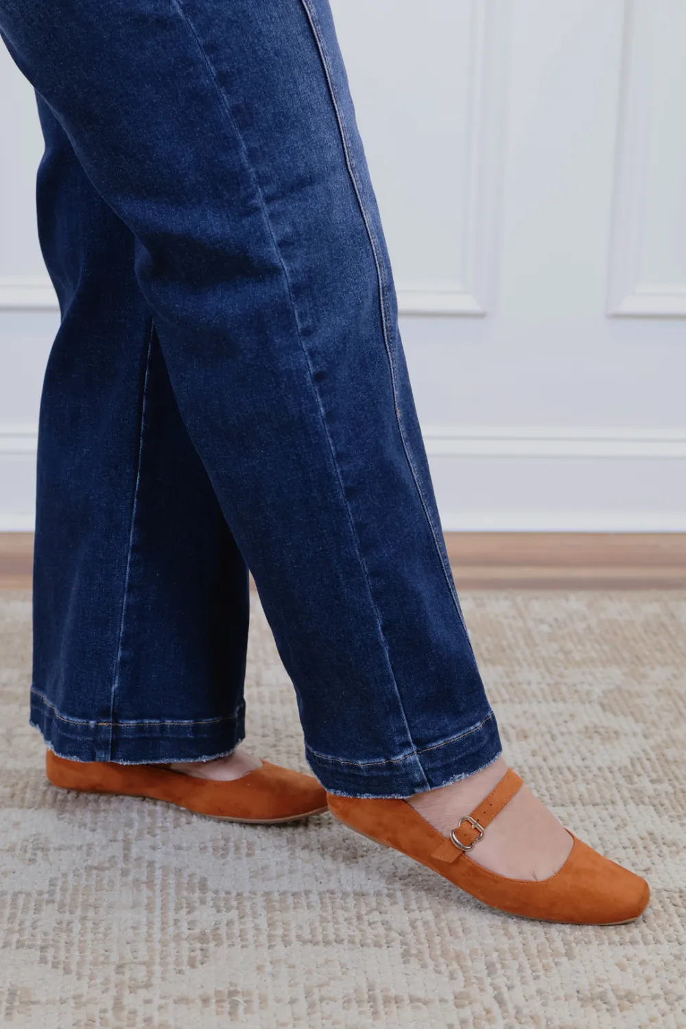 Vintage Inspired Suede Ballet Flats