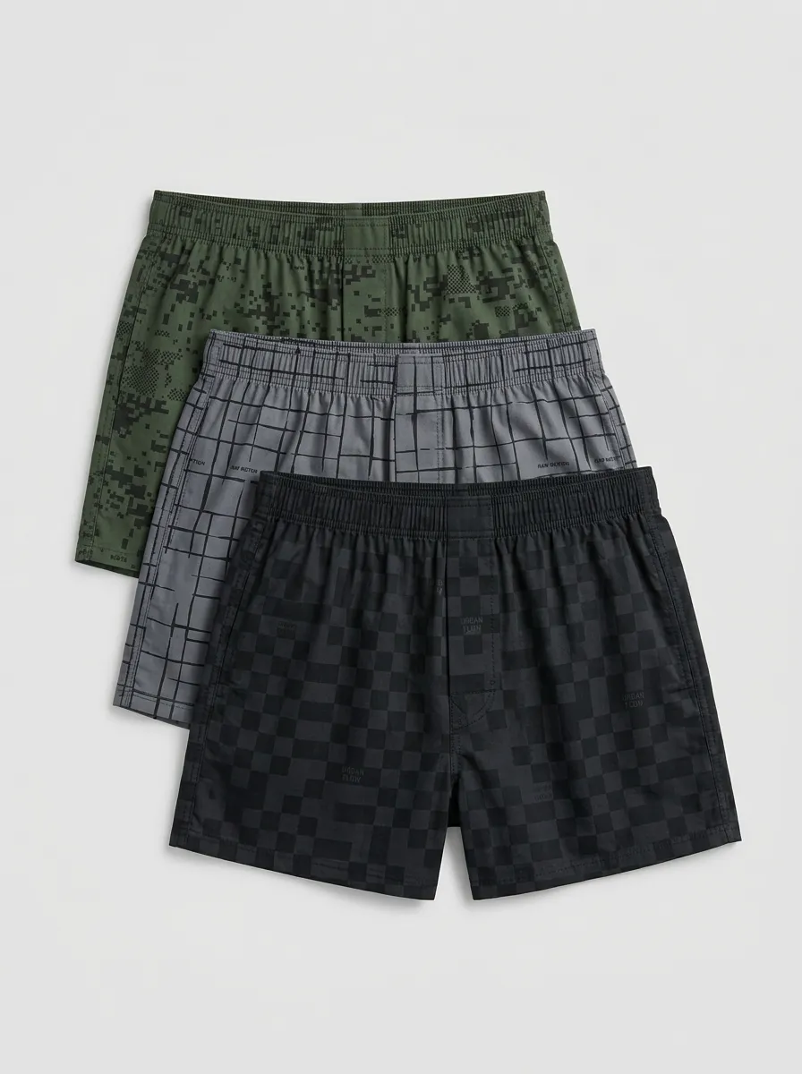 Camo Grid Boxer Set