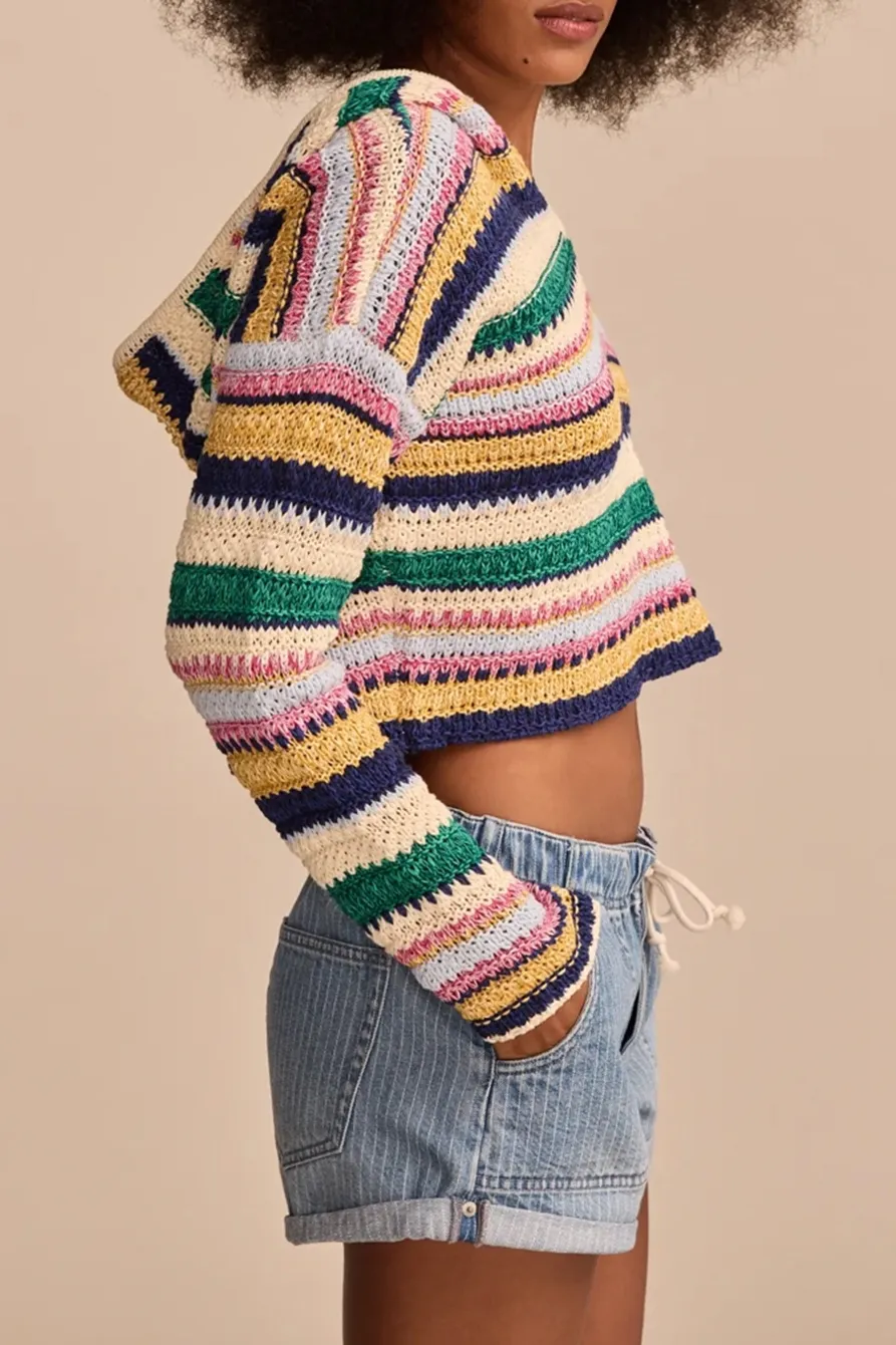 Multi Com Bocrochet Hoodie