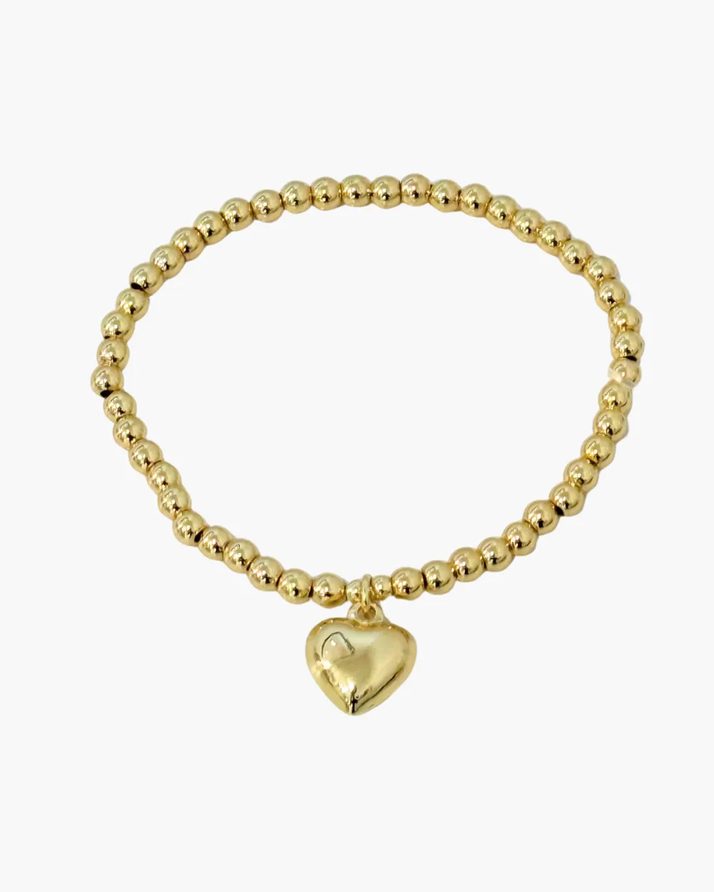 Heart Charm Beaded Bracelet