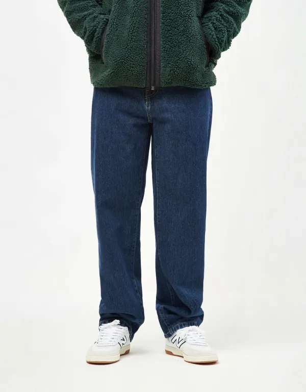 Classic Stone Washed Relaxed Denim Jeans