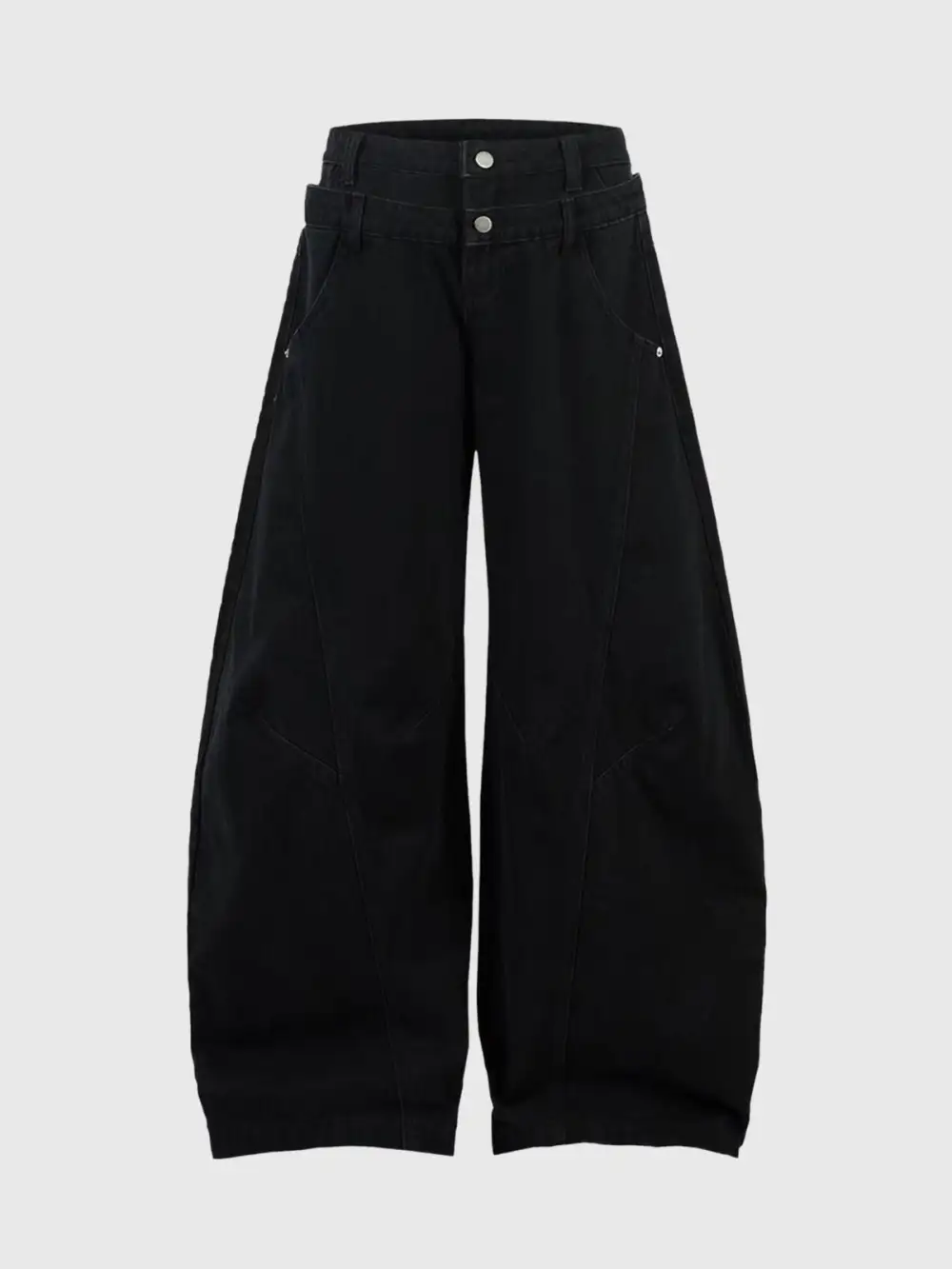 Barrel-Leg Graphic Pants