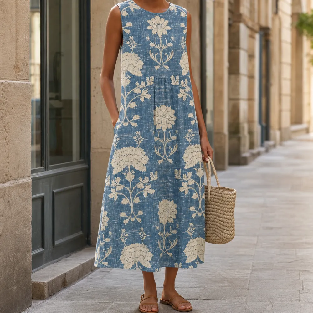 Graceful Refined Women's Floral Midi Dress