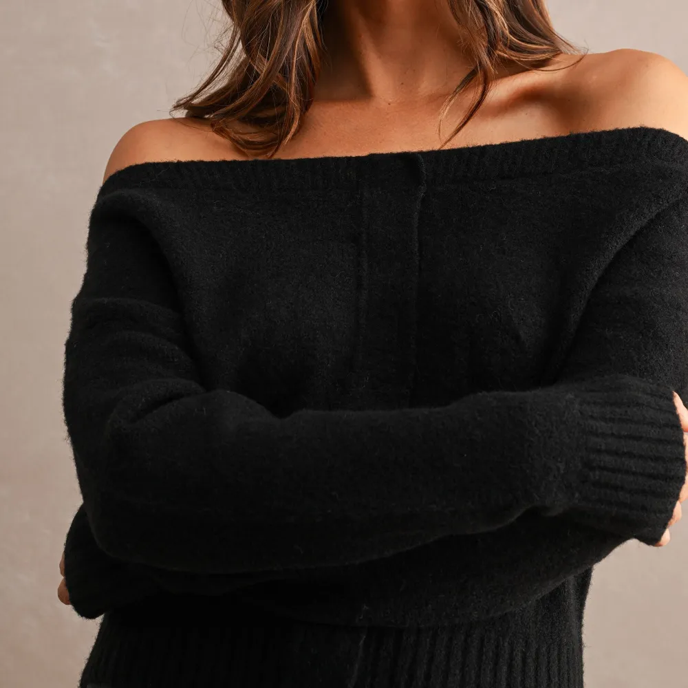 Knit Off Shoulder Sweater Top