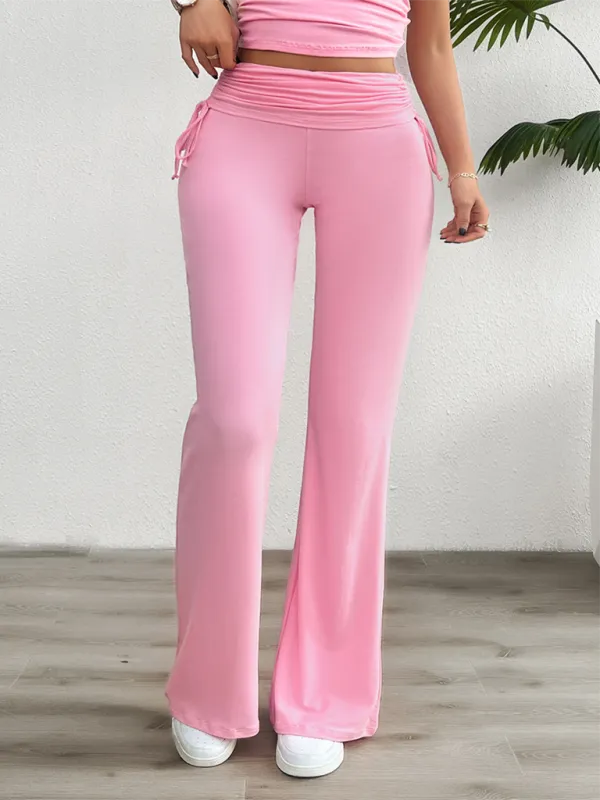 Clean Slim Fit Pleated Trousers Pants