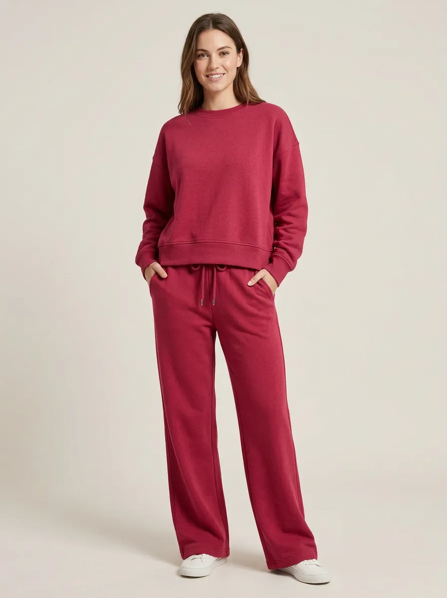 Women's Daily Printed Sweatshirt Sweatpants Set