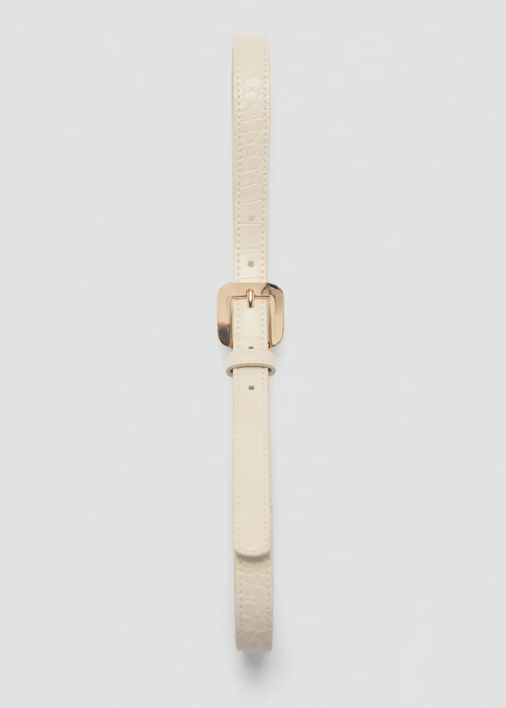 Casual Style Croco Leather-Effect Belts