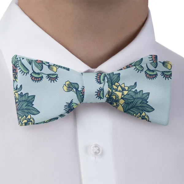 Tattoo Floral Motif Bow Tie