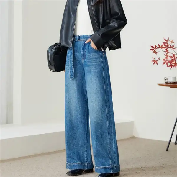 Women's Flowing Wide Leg Denim Jeans