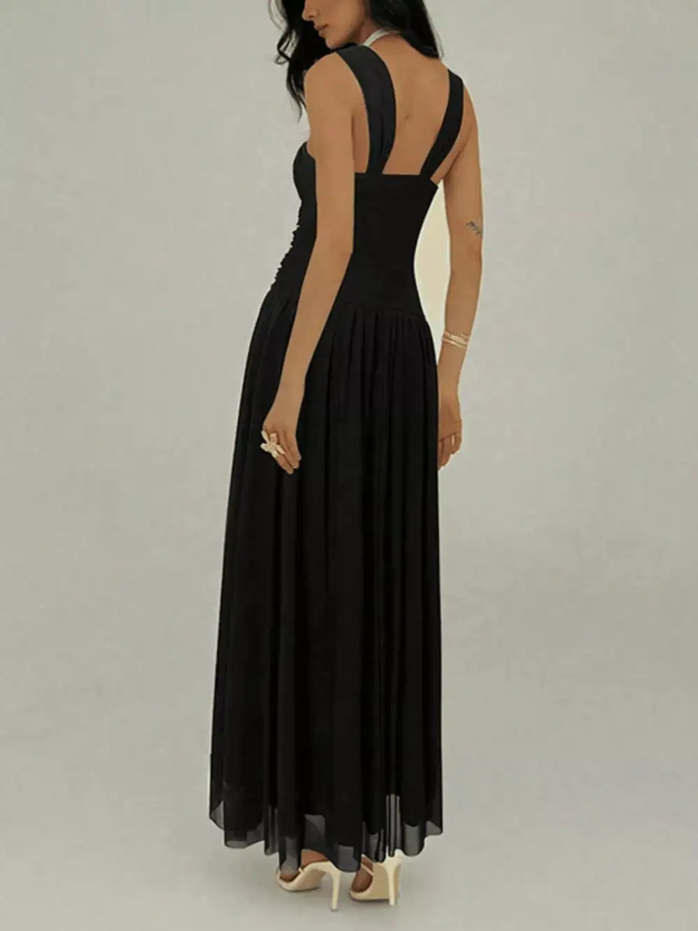 Sleeveless Embellished Maxi Dress
