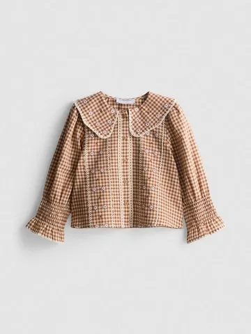 1-12yrs | The Edit Cotton Rich Gingham Check Blouse