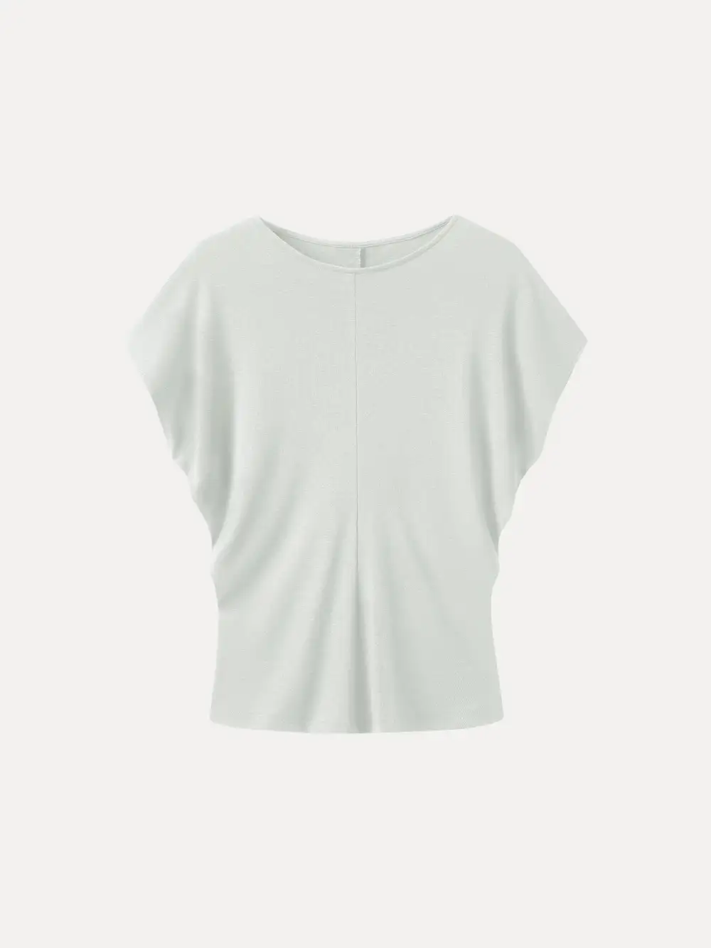 Linen-Blend Round Neck Relaxed Summer Top