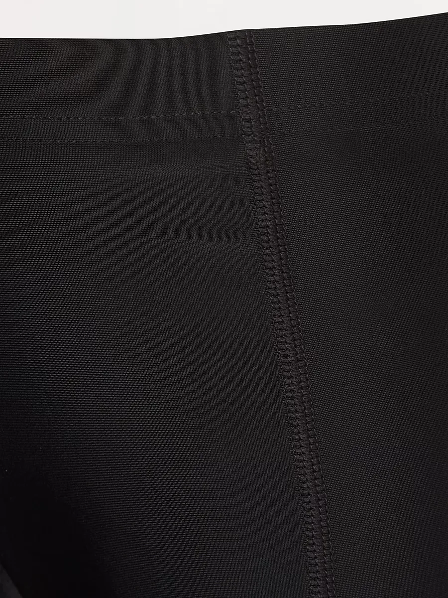 Black Stretch Boys School Swim Trunks